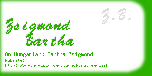 zsigmond bartha business card